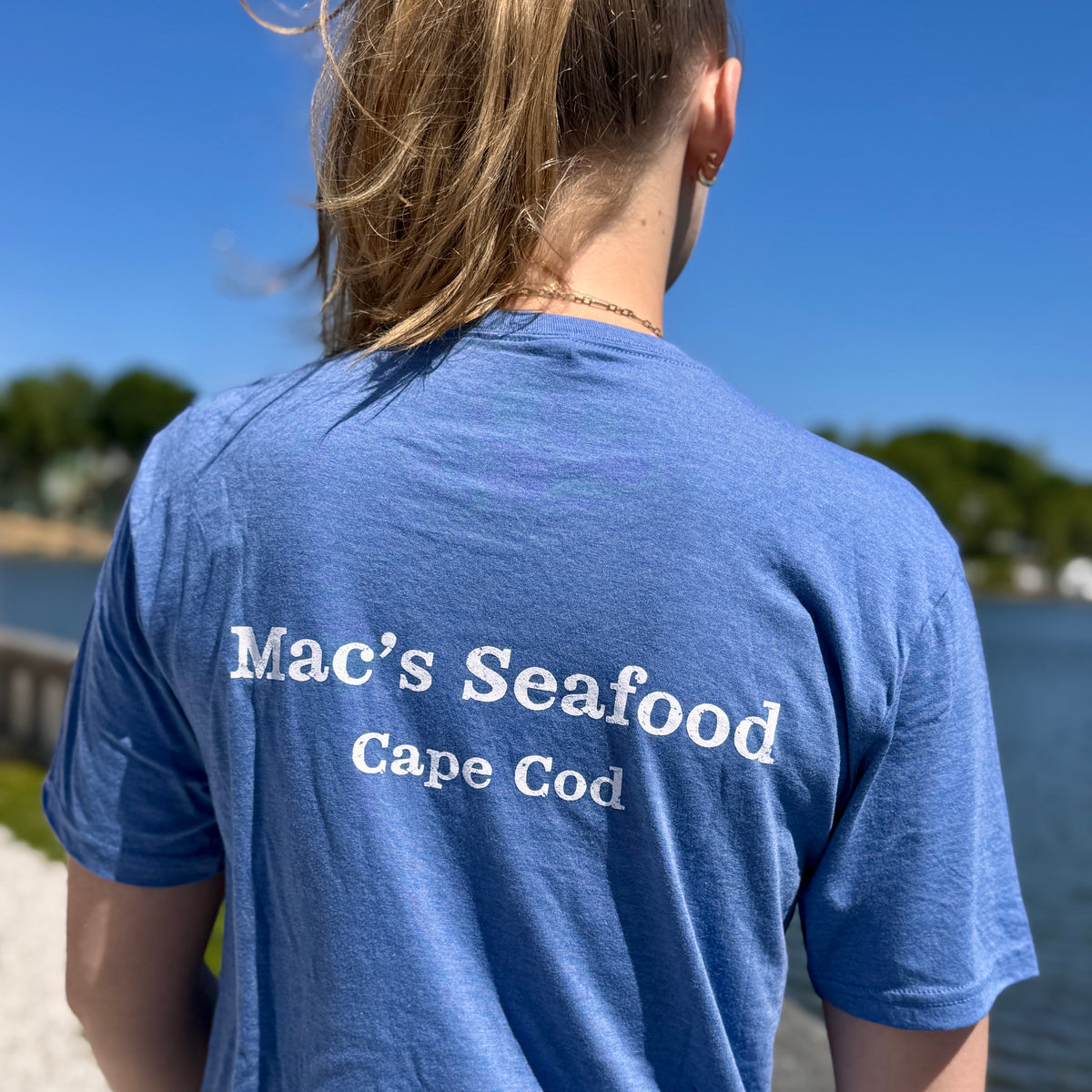 Mac's Three Fish Tee / Maritime Blue