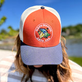 Mac's Mesh Hat Orange/Navy