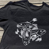 Mac's Three Fish Tee / Charcoal Heather