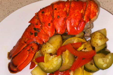 lobster tail foil veggie packs