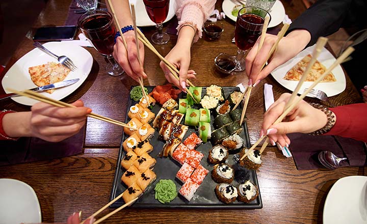 sushi night at home
